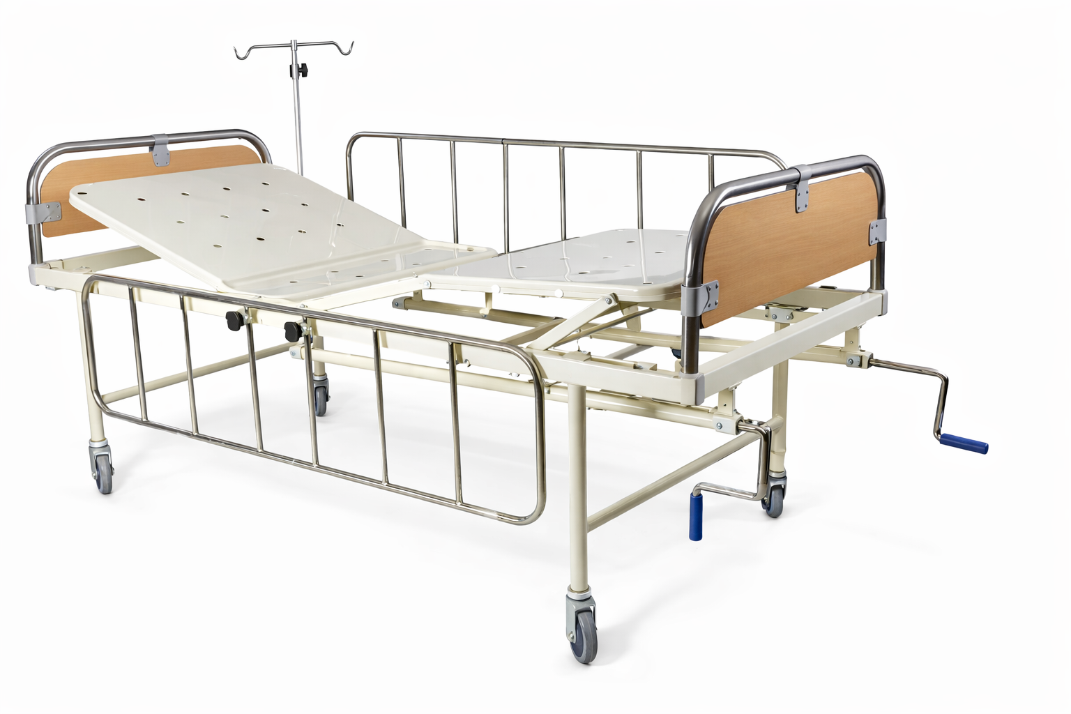 Hospital ward furniture including beds and medical racks installed at JNMC Aligarh